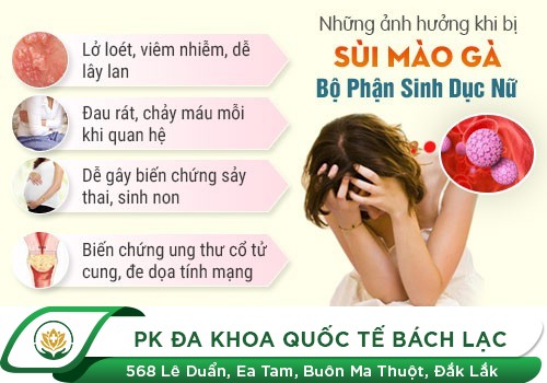 NHỮNG TÁC HẠI TỪ BỆNH SÙI MÀO GÀ GÂY RA